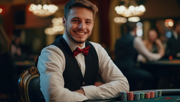 Antarmuka aplikasi mobile raja receh menampilkan permainan Live Dealer dan Liga 1